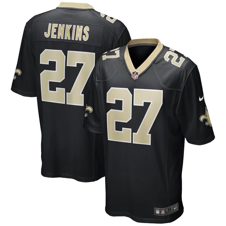 Men New Orleans Saints #27 Malcolm Jenkins Nike Black Game Player NFL Jersey